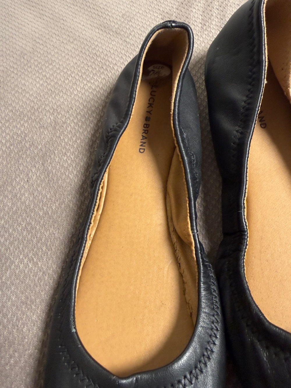 Lucky Brand Black Leather Ballet Flats - Picture 4 of 7